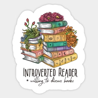 Introverted Reader Sticker